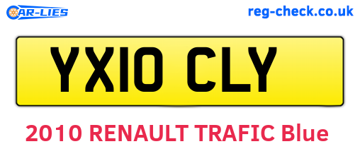 YX10CLY are the vehicle registration plates.