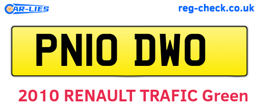 PN10DWO are the vehicle registration plates.