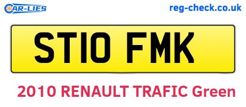 ST10FMK are the vehicle registration plates.