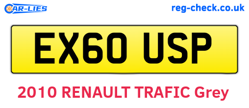 EX60USP are the vehicle registration plates.