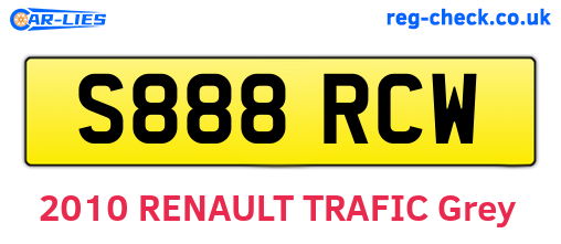 S888RCW are the vehicle registration plates.