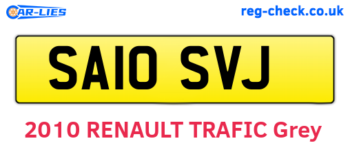 SA10SVJ are the vehicle registration plates.