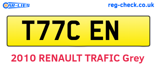 T77CEN are the vehicle registration plates.