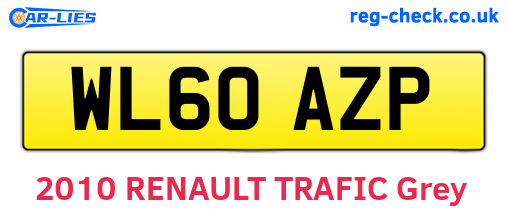 WL60AZP are the vehicle registration plates.