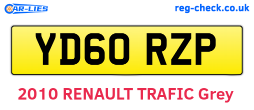 YD60RZP are the vehicle registration plates.