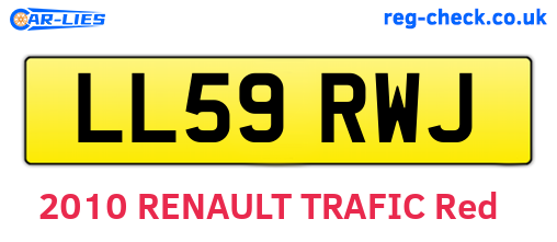 LL59RWJ are the vehicle registration plates.