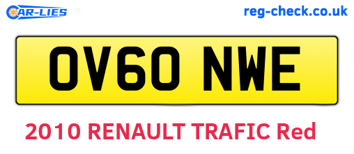 OV60NWE are the vehicle registration plates.