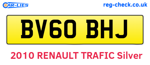 BV60BHJ are the vehicle registration plates.