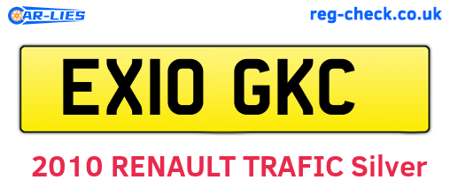 EX10GKC are the vehicle registration plates.