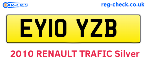 EY10YZB are the vehicle registration plates.