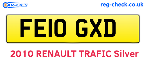 FE10GXD are the vehicle registration plates.
