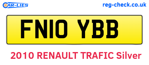 FN10YBB are the vehicle registration plates.