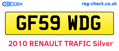 GF59WDG are the vehicle registration plates.