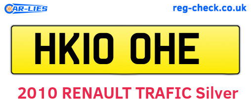 HK10OHE are the vehicle registration plates.