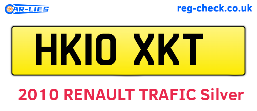 HK10XKT are the vehicle registration plates.