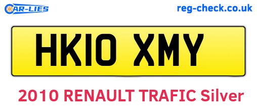 HK10XMY are the vehicle registration plates.