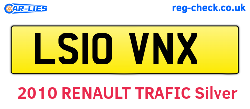LS10VNX are the vehicle registration plates.