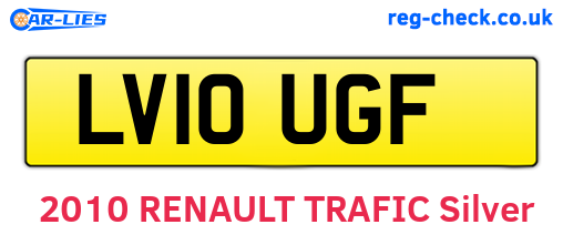 LV10UGF are the vehicle registration plates.