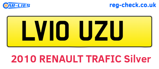 LV10UZU are the vehicle registration plates.
