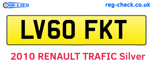 LV60FKT are the vehicle registration plates.