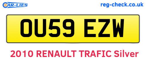 OU59EZW are the vehicle registration plates.
