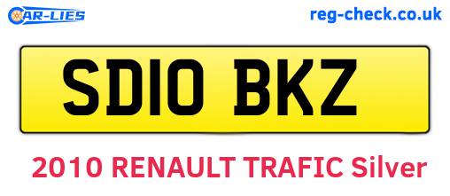 SD10BKZ are the vehicle registration plates.
