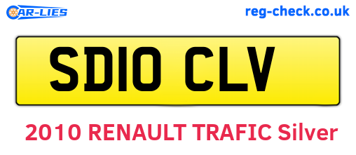 SD10CLV are the vehicle registration plates.