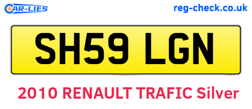 SH59LGN are the vehicle registration plates.