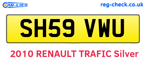 SH59VWU are the vehicle registration plates.