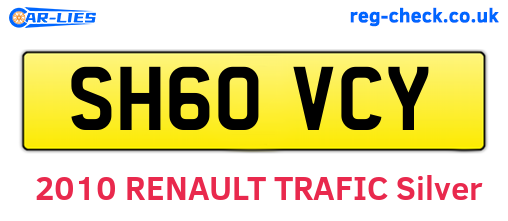 SH60VCY are the vehicle registration plates.