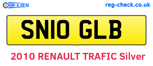 SN10GLB are the vehicle registration plates.