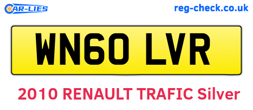 WN60LVR are the vehicle registration plates.