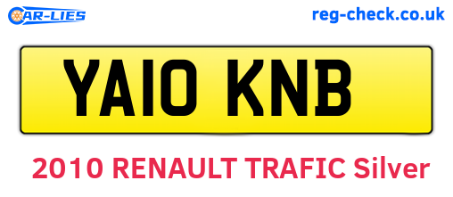 YA10KNB are the vehicle registration plates.