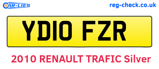 YD10FZR are the vehicle registration plates.