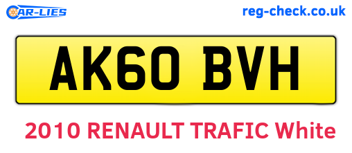 AK60BVH are the vehicle registration plates.