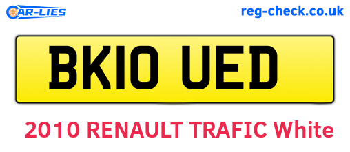BK10UED are the vehicle registration plates.