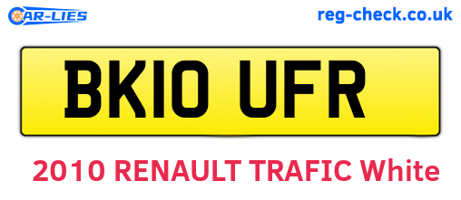 BK10UFR are the vehicle registration plates.