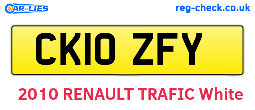 CK10ZFY are the vehicle registration plates.