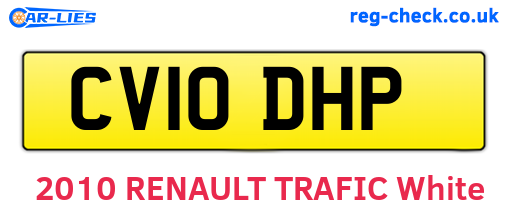 CV10DHP are the vehicle registration plates.