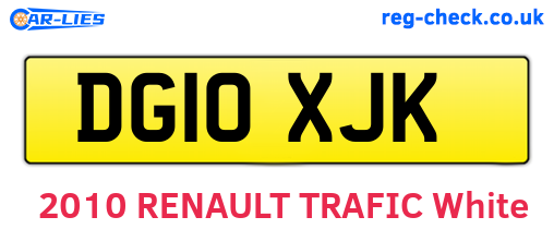 DG10XJK are the vehicle registration plates.