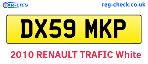 DX59MKP are the vehicle registration plates.
