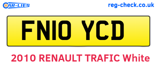 FN10YCD are the vehicle registration plates.