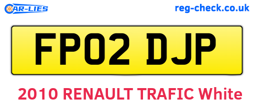 FP02DJP are the vehicle registration plates.