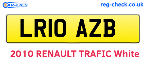 LR10AZB are the vehicle registration plates.