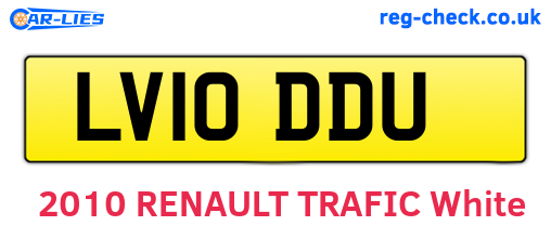 LV10DDU are the vehicle registration plates.
