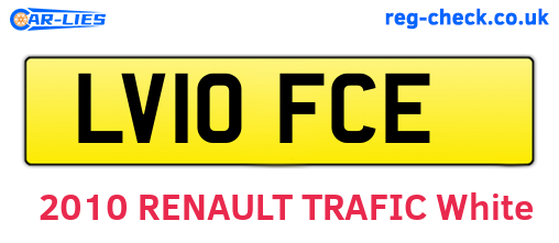 LV10FCE are the vehicle registration plates.