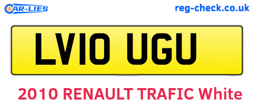 LV10UGU are the vehicle registration plates.