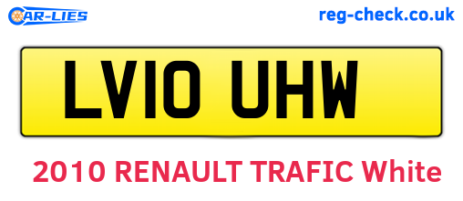 LV10UHW are the vehicle registration plates.