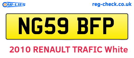 NG59BFP are the vehicle registration plates.
