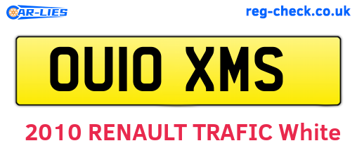 OU10XMS are the vehicle registration plates.